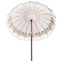 Produktbild för Balinesisk Parasol Kräm 215 x 215 x 260 cm Bomull