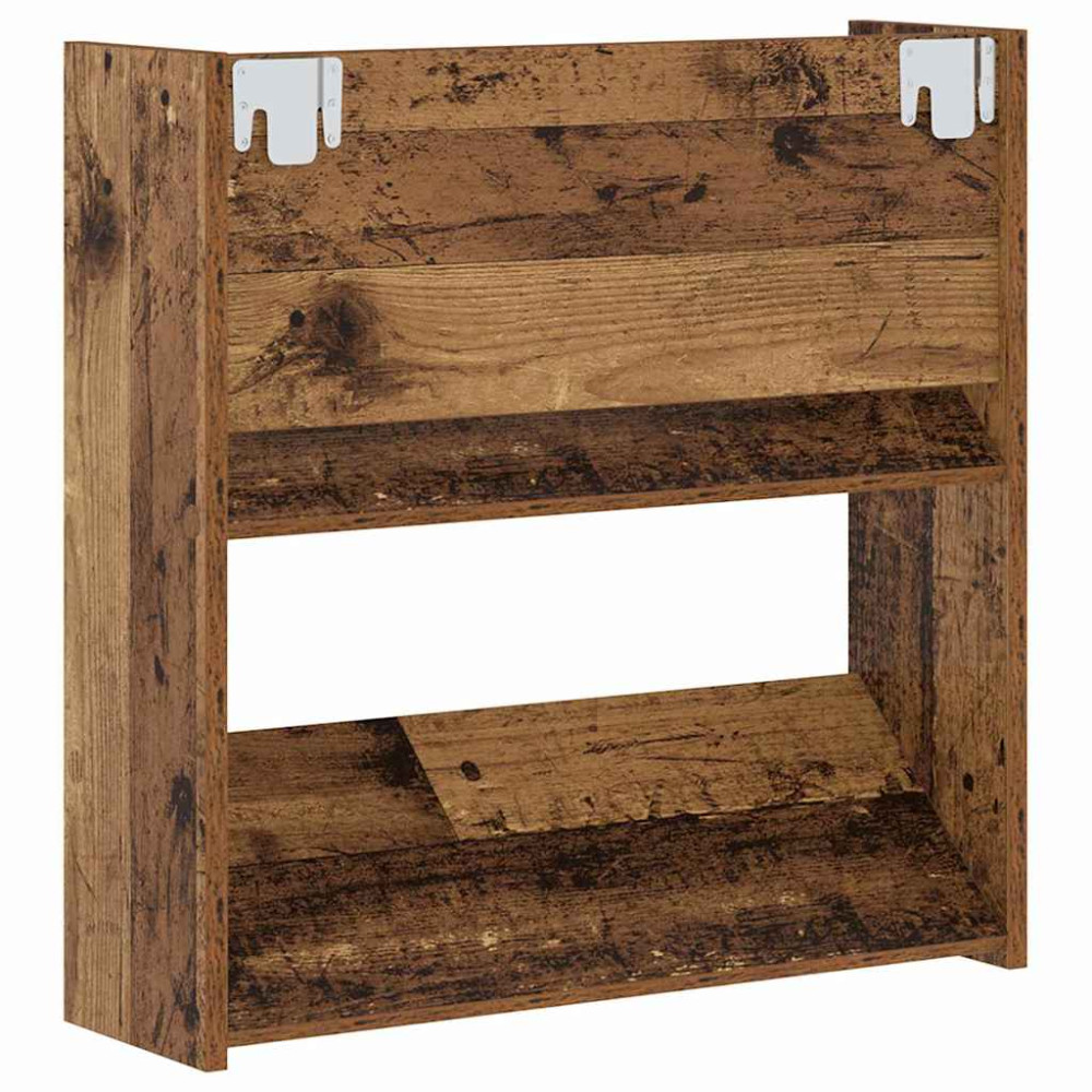 Produktbild för Skoskåp 2 pcs Gammalt trä 60 x 18 x 60 cm Konstruerat trä