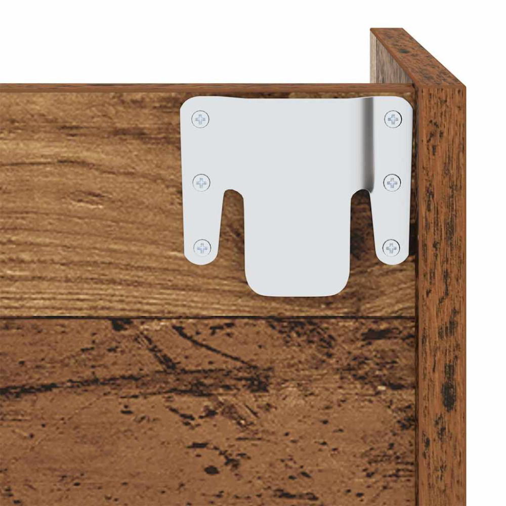 Produktbild för Skoskåp 2 pcs Gammalt trä 60 x 18 x 60 cm Konstruerat trä