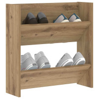 Produktbild för Skoskåp med hylla Artisan Ek 60 x 18 x 60 cm Konstruerat trä