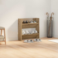 Produktbild för Skoskåp med hylla Artisan Ek 60 x 18 x 60 cm Konstruerat trä