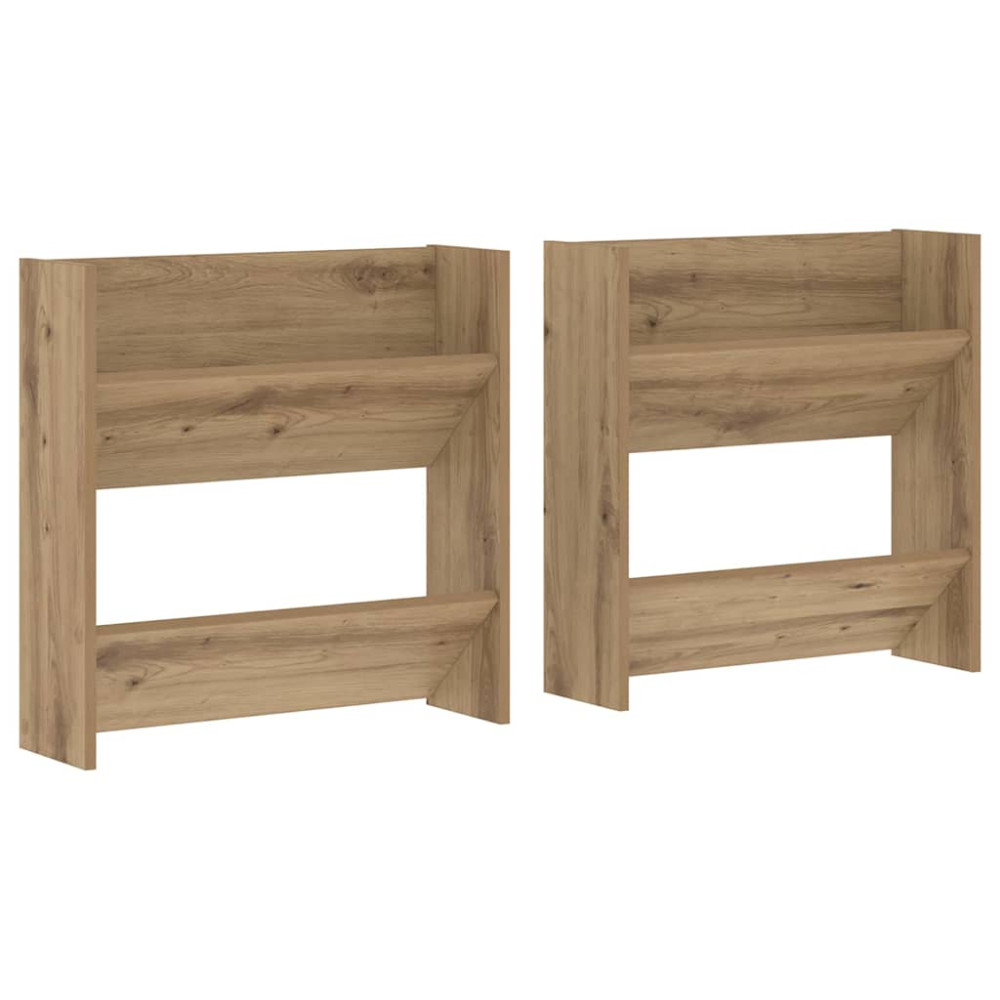 Produktbild för Skoskåp 2 pcs Artisan Ek 60 x 18 x 60 cm Konstruerat trä
