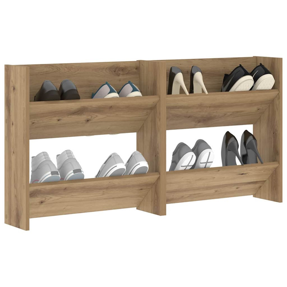 Produktbild för Skoskåp 2 pcs Artisan Ek 60 x 18 x 60 cm Konstruerat trä