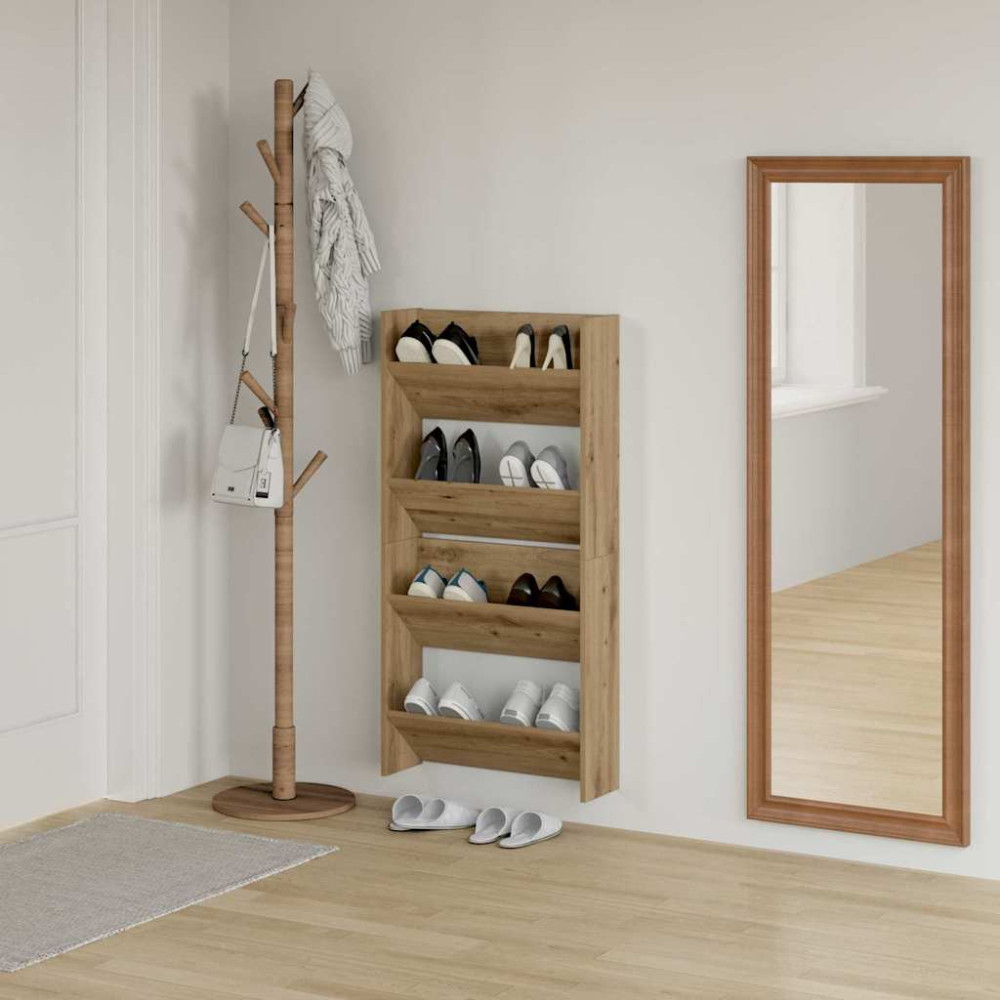 Produktbild för Skoskåp 2 pcs Artisan Ek 60 x 18 x 60 cm Konstruerat trä