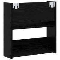 Produktbild för Skoskåp 2 pcs Svart Ek 60 x 18 x 60 cm Konstruerat trä