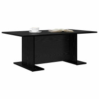 Produktbild för Kaffeebord Svart ek 103.5 x 60 x 40 cm Konstruerat trä