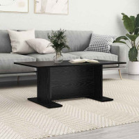 Produktbild för Kaffeebord Svart ek 103.5 x 60 x 40 cm Konstruerat trä