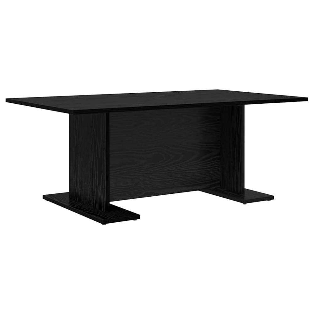 Produktbild för Kaffeebord Svart ek 103.5 x 60 x 40 cm Konstruerat trä