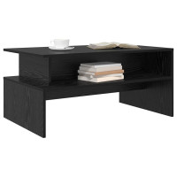 Produktbild för Kaffeebord Svart Ek 90 x 55 x 42,5 cm Konstruerat trä