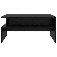 Produktbild för Kaffeebord Svart Ek 90 x 55 x 42,5 cm Konstruerat trä