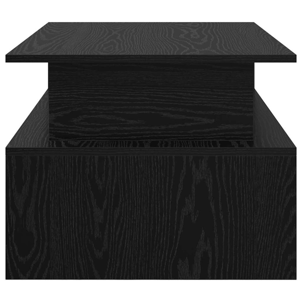 Produktbild för Kaffeebord Svart Ek 90 x 55 x 42,5 cm Konstruerat trä