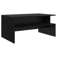 Produktbild för Kaffeebord Svart Ek 90 x 55 x 42,5 cm Konstruerat trä