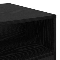 Produktbild för Kaffeebord Svart Ek 90 x 55 x 42,5 cm Konstruerat trä