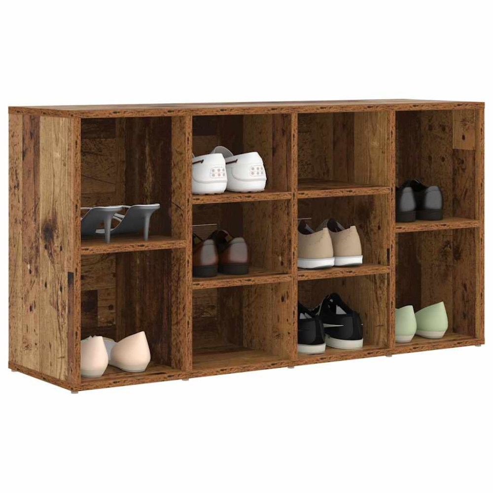 Produktbild för Skobänk Gammalt trä 103 x 30 x 54,5 cm Konstruerat trä