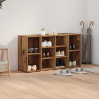 Produktbild för Skobänk Gammalt trä 103 x 30 x 54,5 cm Konstruerat trä