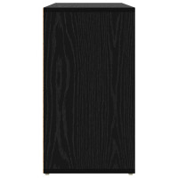 Produktbild för Skobänk med hylla Svart Ek 103 x 30 x 54,5 cm Konstruerat trä