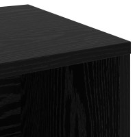Produktbild för Skobänk med hylla Svart Ek 103 x 30 x 54,5 cm Konstruerat trä