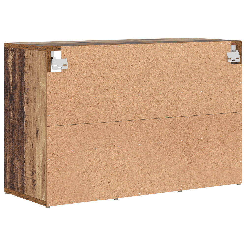 Produktbild för Skoskåp med hylla Gammalt trä 77,5 x 30 x 51 cm Konstruerat trä