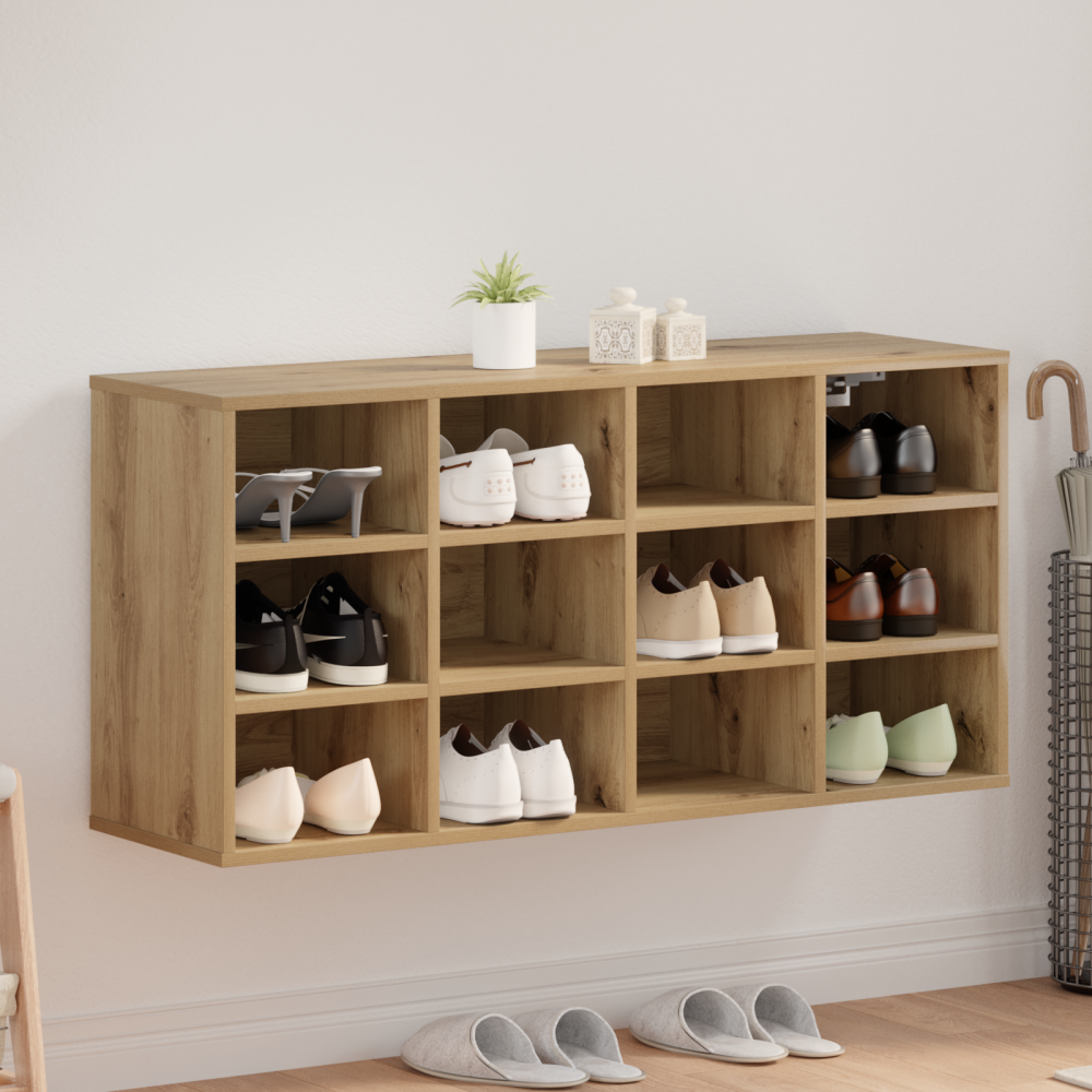 Produktbild för Skoskåp med hylla Artisan Ek 103 x 30 x 51 cm Konstruerat trä