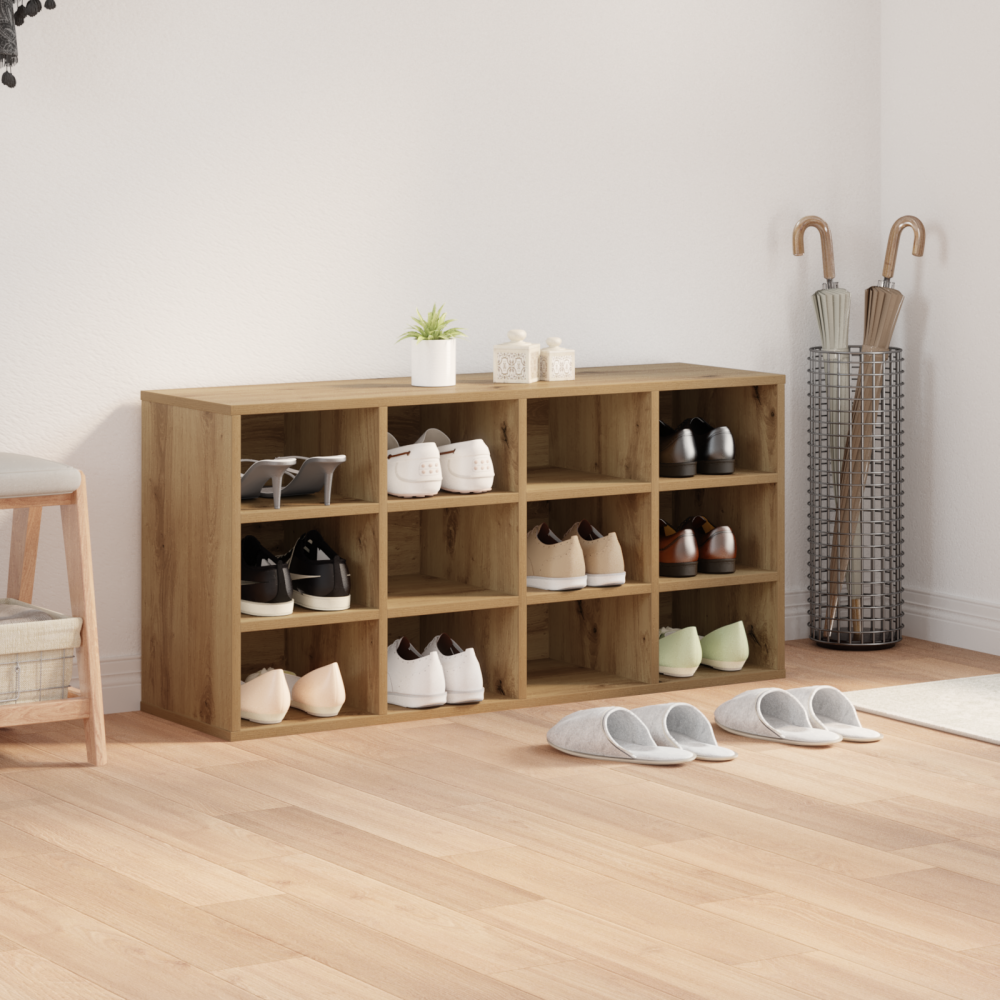 Produktbild för Skoskåp med hylla Artisan Ek 103 x 30 x 51 cm Konstruerat trä