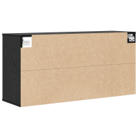 Produktbild för Skoskåp med hylla Svart Ek 103 x 30 x 51 cm Konstruerat trä
