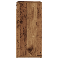 Produktbild för Skoskåp med hylla Gammalt trä 77,5 x 30 x 67 cm Konstruerat trä