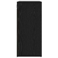 Produktbild för Skoskåp med hylla Svart Ek 77,5 x 30 x 67 cm Konstruerat trä