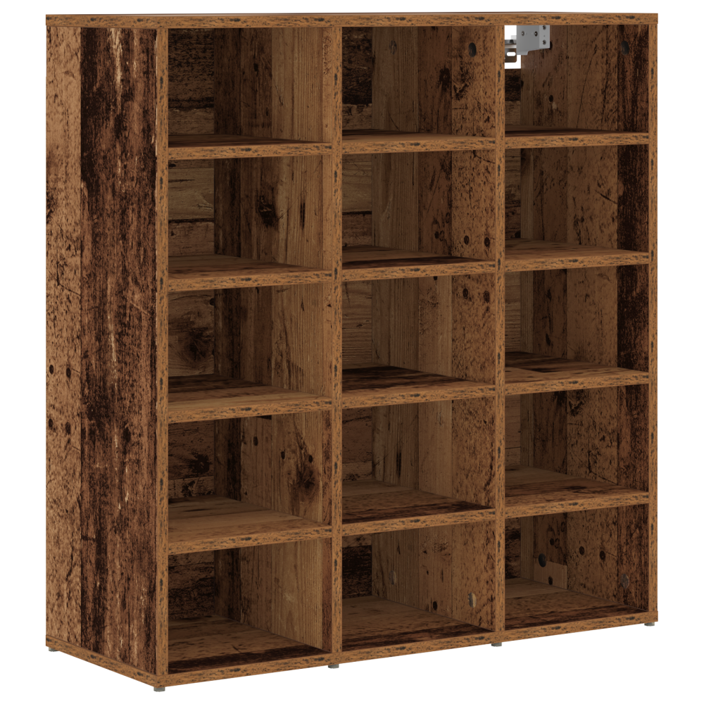 Produktbild för Skoskåp Gammalt trä 77,5 x 30 x 83,5 cm Konstruerat trä