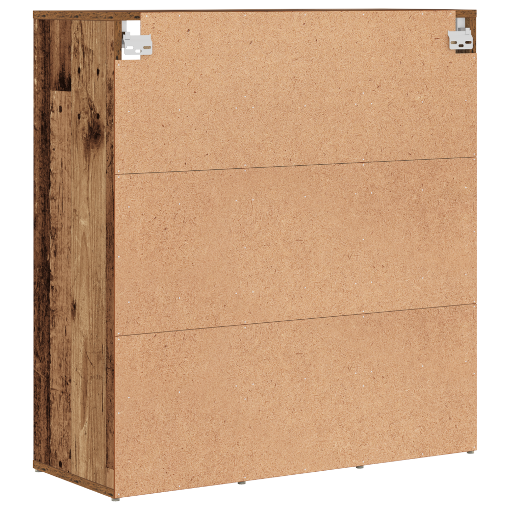 Produktbild för Skoskåp Gammalt trä 77,5 x 30 x 83,5 cm Konstruerat trä