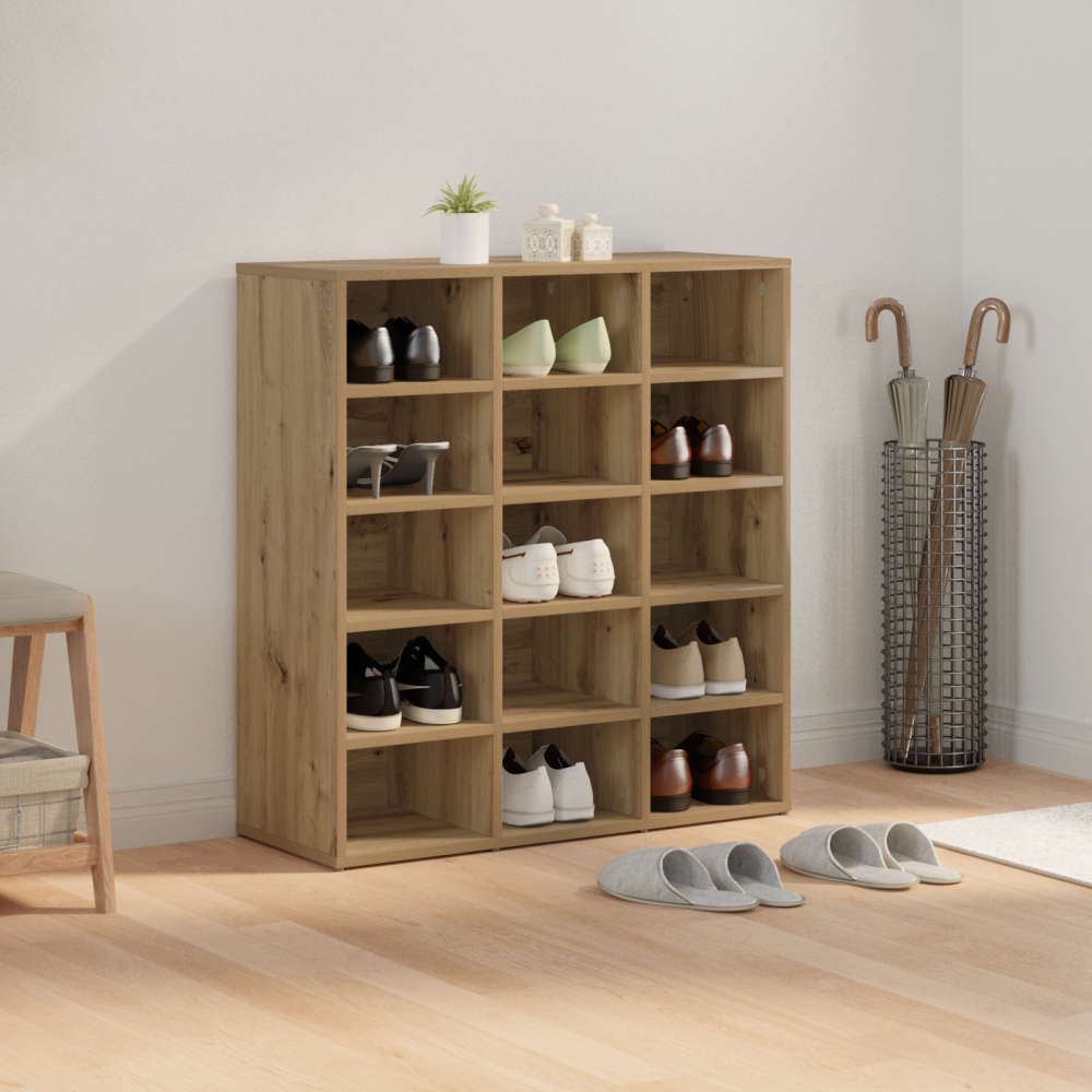 Produktbild för Skoskåp Artisan Ek 77,5 x 30 x 83,5 cm Konstruerat trä