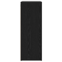 Produktbild för Skoskåp med hylla Svart Ek 77,5 x 30 x 83,5 cm Konstruerat trä