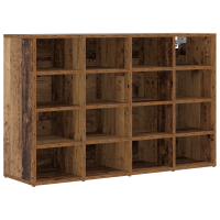 Produktbild för Skoskåp med hylla Gammalt trä 103 x 30 x 67 cm Konstruerat trä