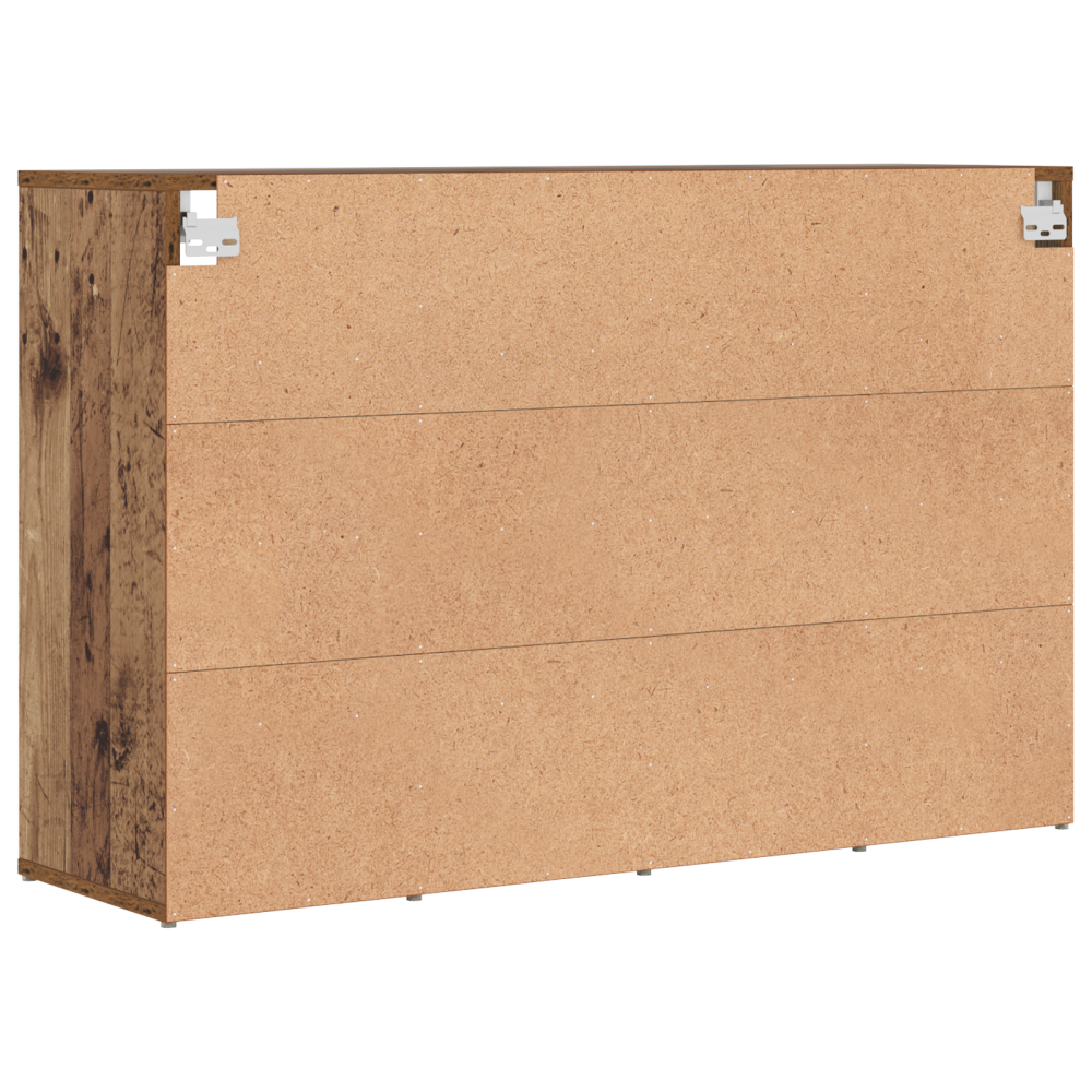 Produktbild för Skoskåp med hylla Gammalt trä 103 x 30 x 67 cm Konstruerat trä