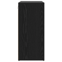 Produktbild för Skoskåp med hylla Svart Ek 103 x 30 x 67 cm Konstruerat trä
