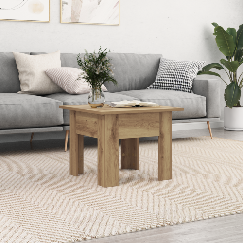 vidaXL Kaffeebord Artisan Ek 55 x 55 x 42 cm Konstruerat trä