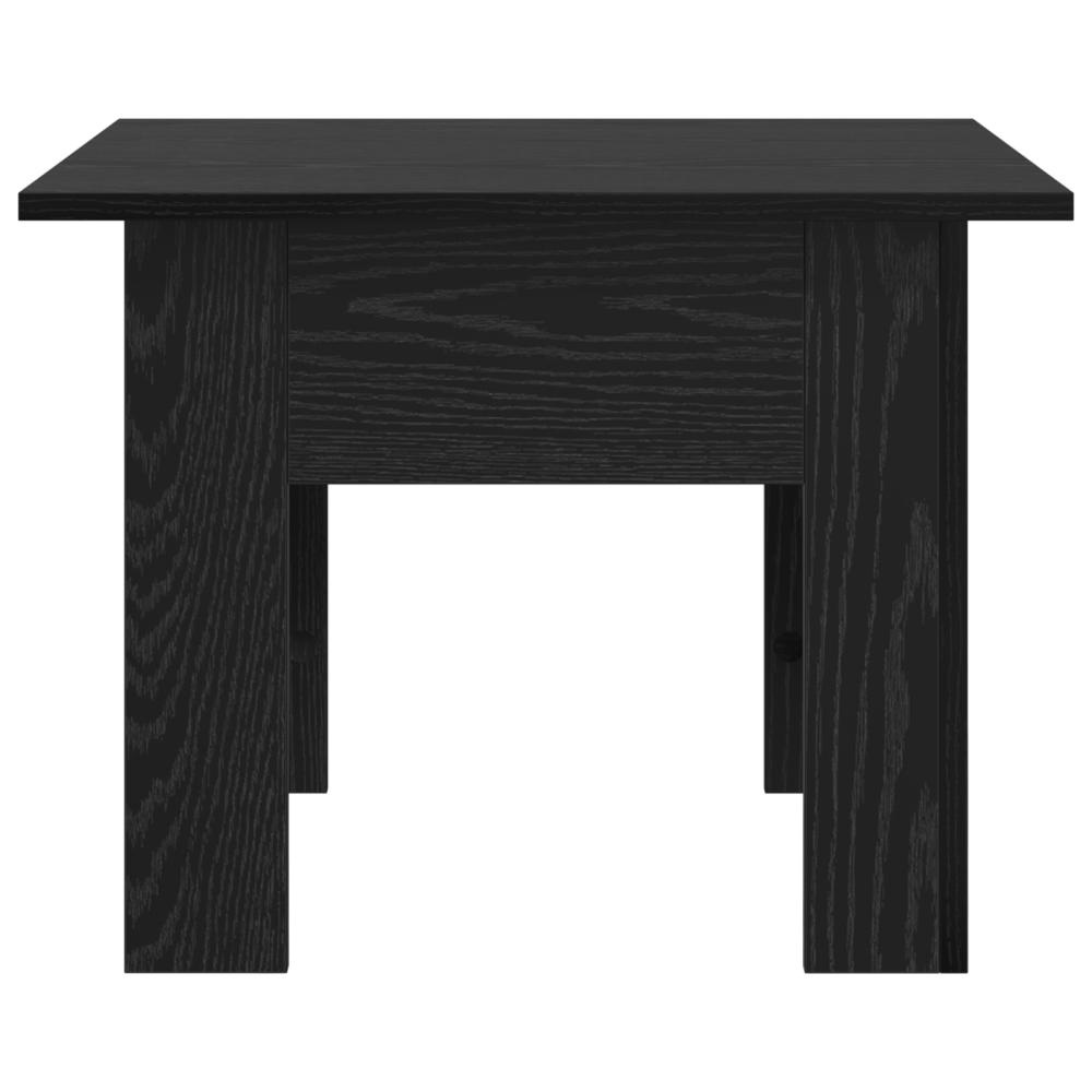 Produktbild för Kaffeebord Svart Ek 55 x 55 x 42 cm Konstruerat trä