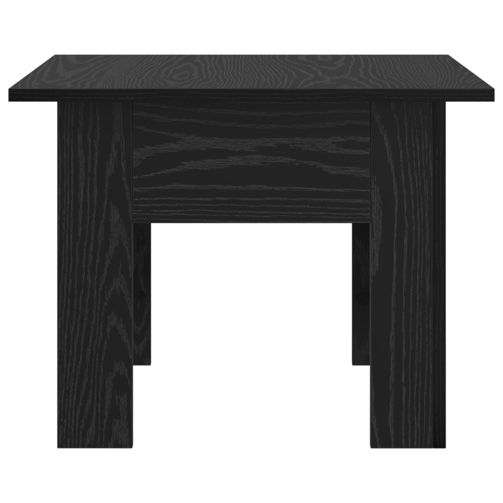 Produktbild för Kaffeebord Svart Ek 55 x 55 x 42 cm Konstruerat trä