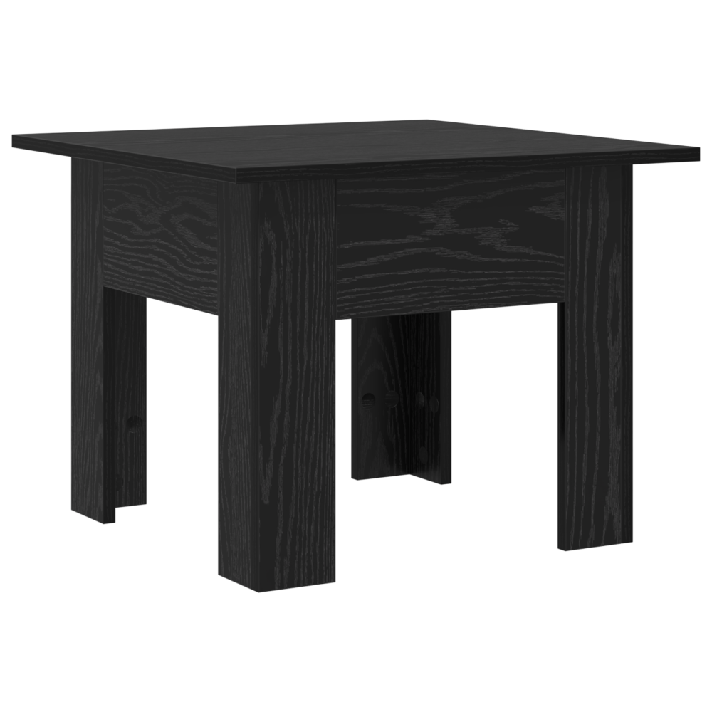 Produktbild för Kaffeebord Svart Ek 55 x 55 x 42 cm Konstruerat trä