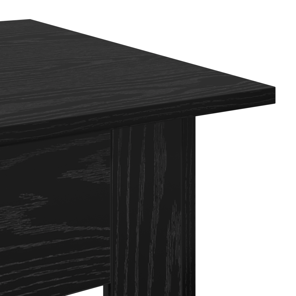 Produktbild för Kaffeebord Svart Ek 55 x 55 x 42 cm Konstruerat trä
