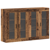 Produktbild för Väggmonterade Skåp 2 pcs Gammalt trä 69,5 x 34 x 90 cm