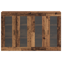 Produktbild för Väggmonterade Skåp 2 pcs Gammalt trä 69,5 x 34 x 90 cm