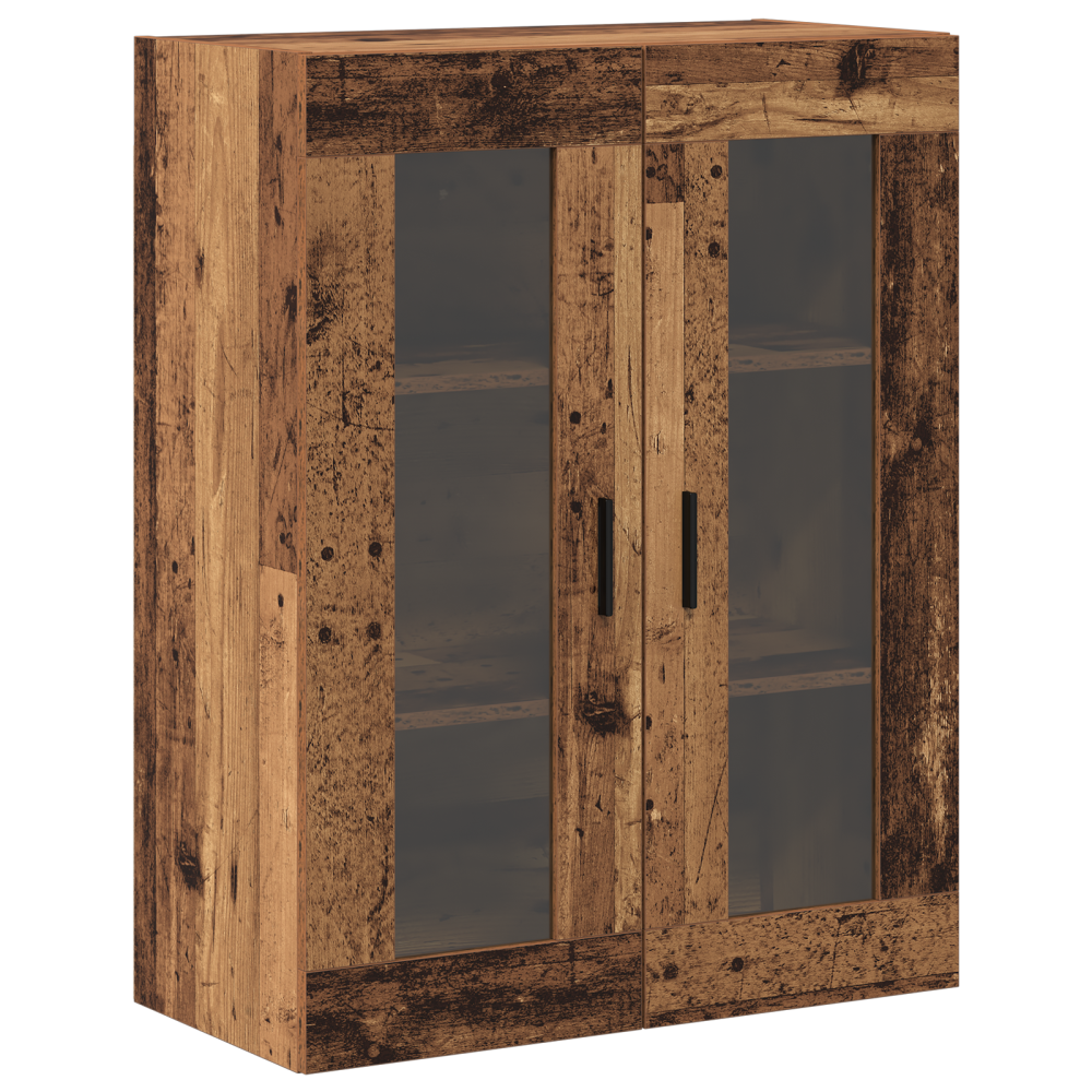 Produktbild för Väggmonterade Skåp 2 pcs Gammalt trä 69,5 x 34 x 90 cm