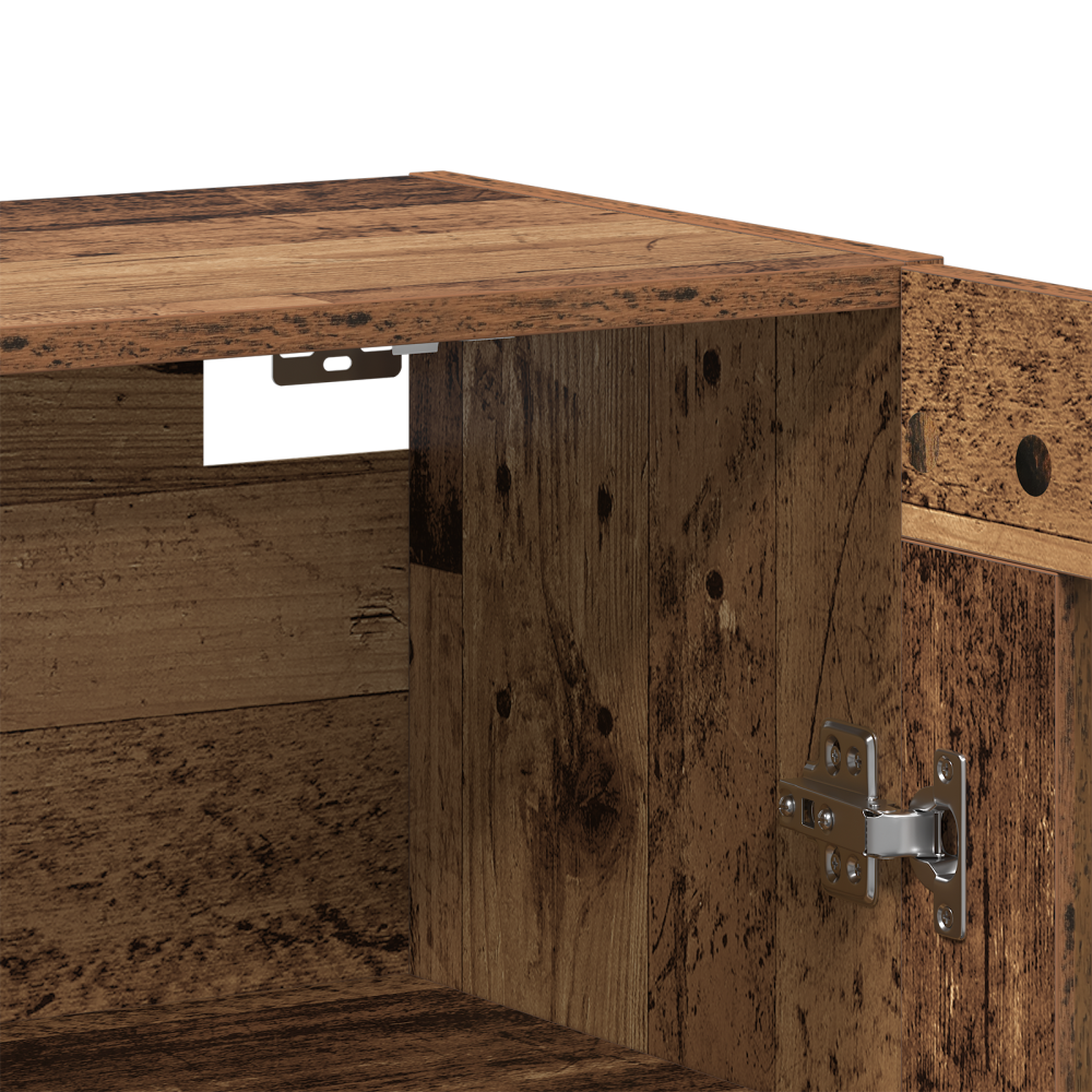 Produktbild för Väggmonterade Skåp 2 pcs Gammalt trä 69,5 x 34 x 90 cm