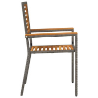 Produktbild för Trädgårds stapelbara stolar 4 pcs Brun och Grå 54 x 56 x 90 cm