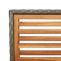 Produktbild för Trädgårds stapelbara stolar 4 pcs Brun och Grå 54 x 56 x 90 cm
