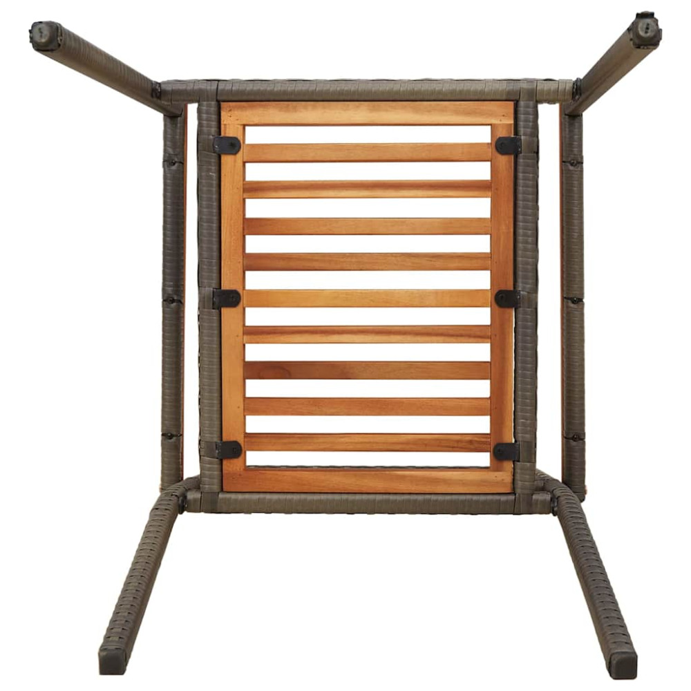Produktbild för Trädgårds stapelbara stolar 4 pcs Brun och Grå 54 x 56 x 90 cm