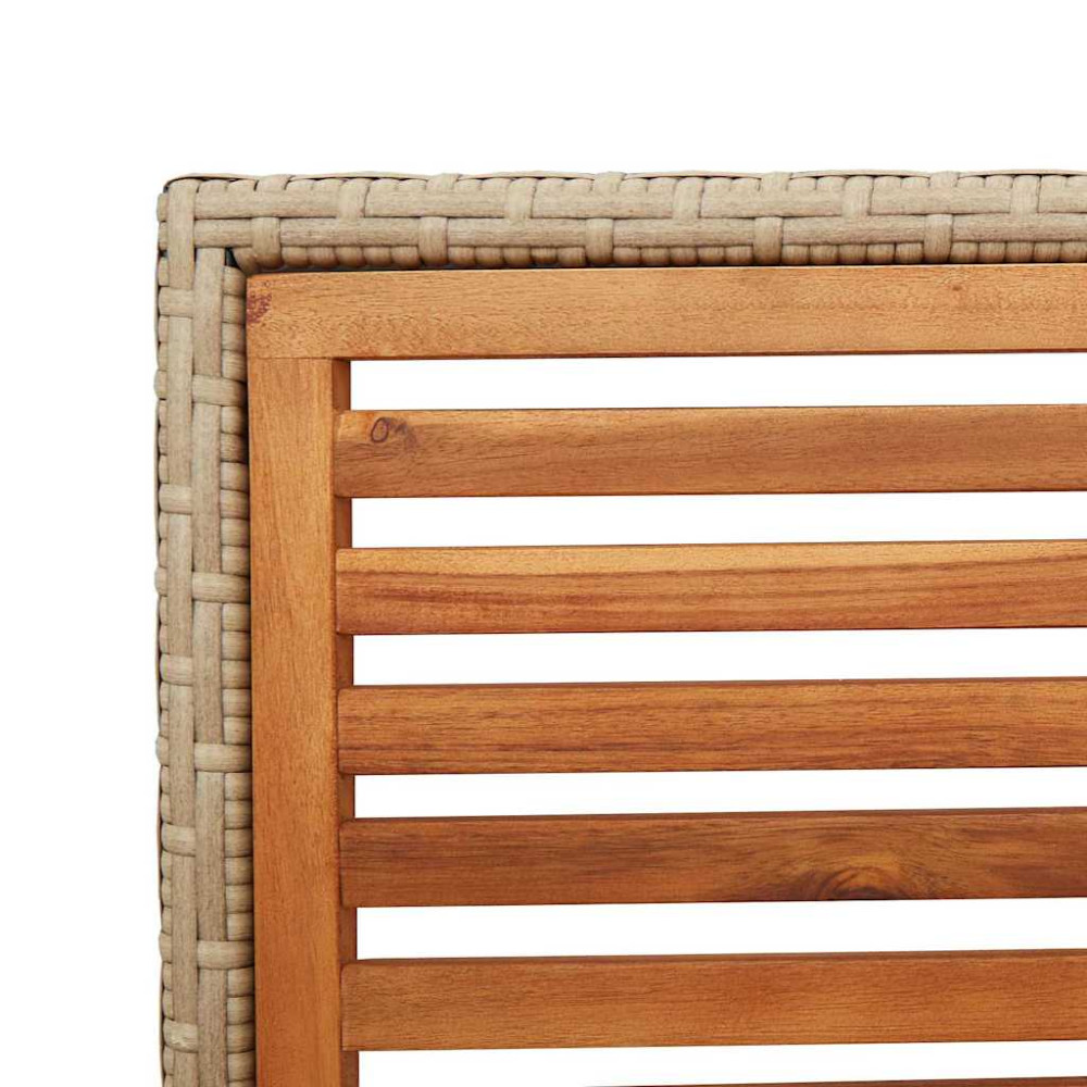 Produktbild för Trädgårds stapelbara stolar 4 pcs Brun och beige