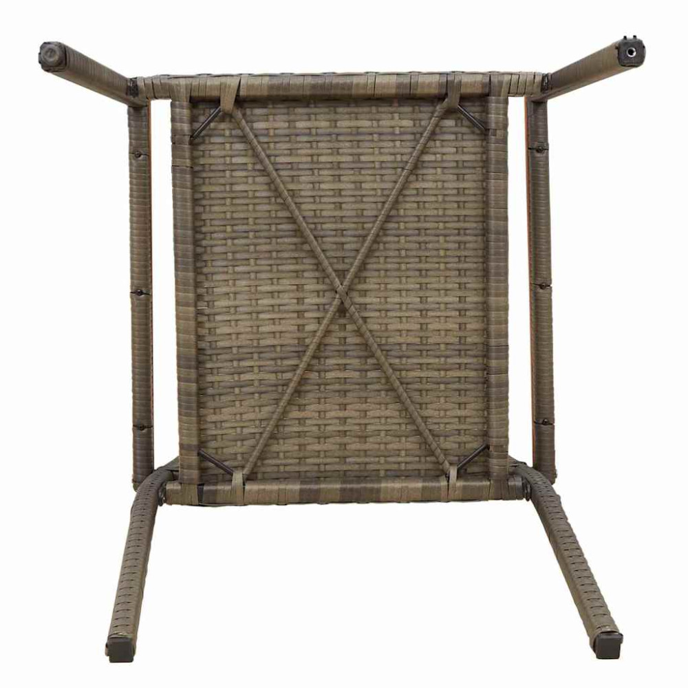 Produktbild för Trädgårds stapelbara stolar 4 pcs Grå och Brun 54 x 56 x 90 cm