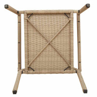 Produktbild för Trädgårds stapelbara stolar 4 pcs Kräm och brun 54 x 56 x 90 cm