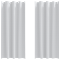 Produktbild för Mörkläggningsgardiner med Ringar 2 pcs Ljusgrå 260 x 140 cm